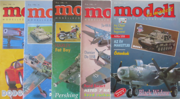 Modell �s makett modellez� magazin 5 sz�m: 1995/1-3-4-5-6 (nem teljes �vfolyam)