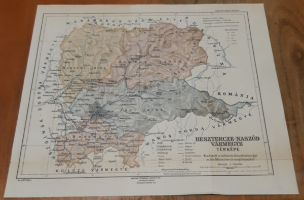 Besztercze-Naszód Vármegye térképe (Kogutowicz: megyei térképek)