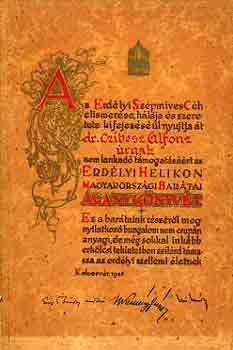 Az Erdélyi Helikon magyarországi barátainak Aranykönyve 1937