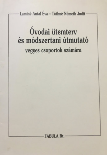 Tthn Nmeth Judit Lamin Antal va - vodai temterv s mdszertani tmutat vagyes csoportok szmra