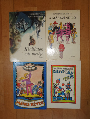 Han�k, Mirko-St�plov�, Ljuba, Nathan Kravetz M�ndy Stef�nia - 4 kedves gyerekk�nyv: M�kos r�tes, Eszterl�nc, Esztert�nc, Kis �llatok esti mes�je, A m�s sz�n� l�