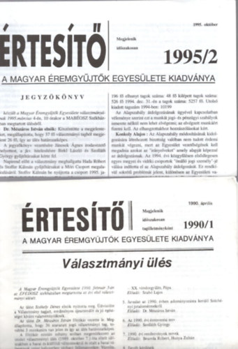 Dr. Zombori Lajos - 5 db rtest - A Magyar remgyjtk Egyeslete Kiadvnya 1990/1 + 1995/2 + 1996/1 + 1996/2 + 1997/1
