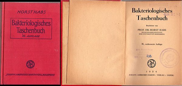 Horst Habs - Bakteriologisches Taschenbuch