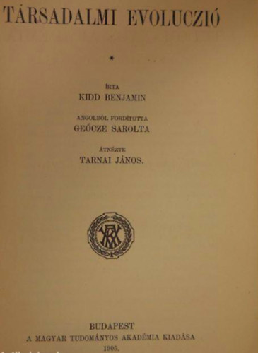 Kidd Benjamin - A t�rsadalom fejl�d�se