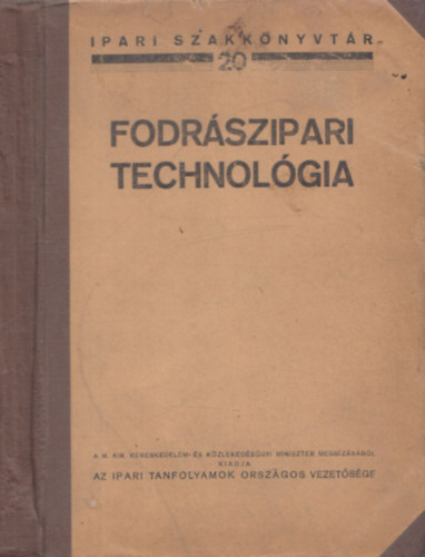 Tth rpd  (sszelltotta) - Fodrszipari technolgia (Ipari szakknyvtr 20.)