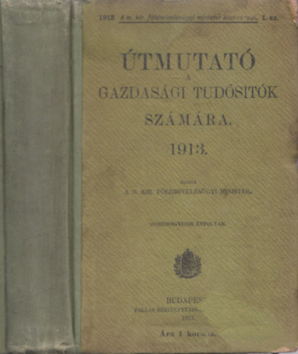 tmutat a gazdasgi tudstk szmra 1913