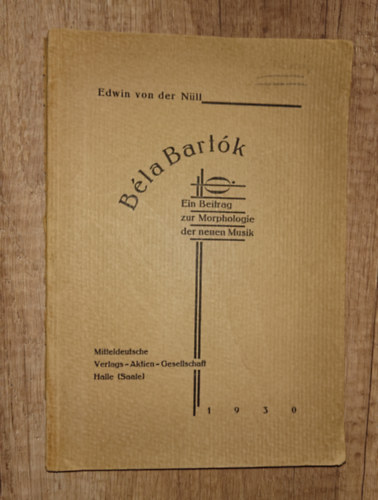 Béla Bartók - Ein Beitrag zur Morphologie der neuen Musik