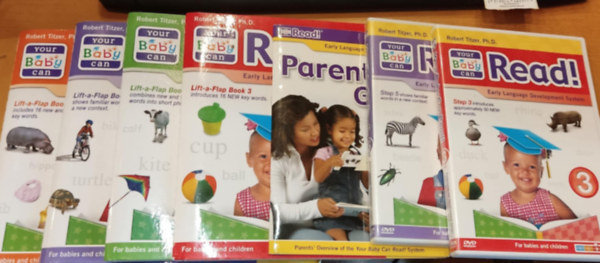Dr. Robert Titzer - 7 db Your Baby Can: Read 2-5 (II-V.) + Parents' Guide (kis füzet) + 2 DVD (Read! 3, 5)