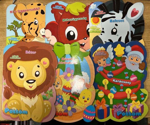 6 db Pöttöm újság: Bátor, Húsvéti kirándulás, Karácsony, Baleset, Mókusügyesség, Ki a leggyorsabb?