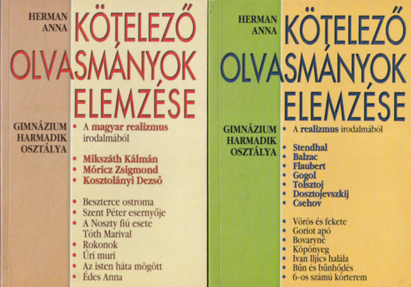 Herman Anna - 5 db K�telez� olvasm�nyok elemz�se ( 4, 5, 6, 7, 8,  k�tetek )