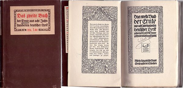 Will Desper - Das zweite Buch der Ernte aus acht Jahrhunderten deutscher Lyrik