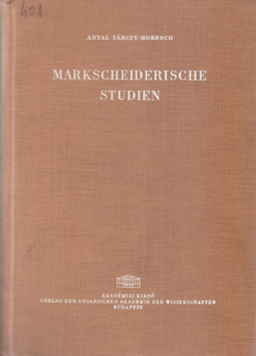 Trczy-Hornoch Antal Hazay Istvn - Markscheiderische Studien (Matematikai tanulmnyok nmet nyelven)