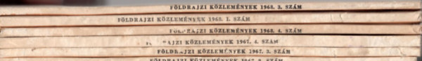 Dr. Pcsi Mrton  (szerk.) - 6 db Fldrajzi kzlemnyek egyben 1967. 2,3,4, 1968.1,3,4, szm