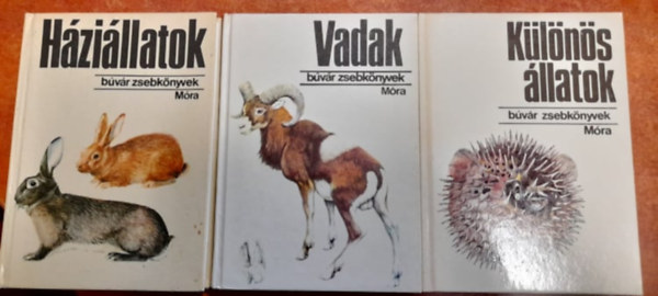 3 db Búvár zsebkönyv:Háziállatok,Vadak,Különös állatok