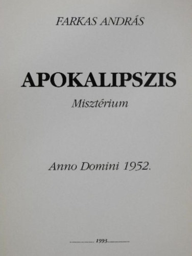 Farkas András - Apokalipszis Misztérium