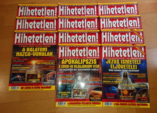 11 szm a Hihetetlen! magazin 2021-es vfolyambl: 2021/ 2. februr, 3. mrcius 4. prilis, 5. mjus, 6. jnius, 7. jlius, 8. augusztus, 9. szeptember, 10. oktber 11. november 12. december