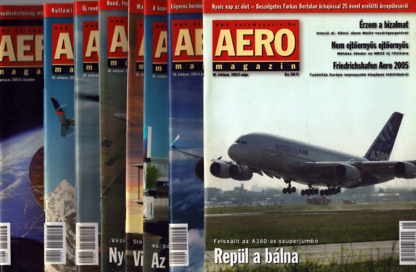 Sajtos Zolt�n (f�szerk.) - 8 db Aero magazin: 2005. �vfolyam 5., 6., 7., 8., 9., 10., 11., 12. sz�mok