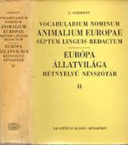 L. Gozm�ny - Eur�pa �llatvil�ga h�tnyelv� n�vsz�t�r II.