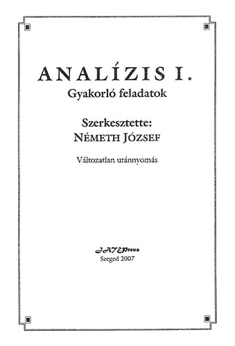 Analízis I.