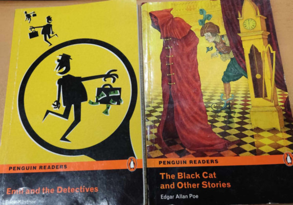 Edgar Allan Poe Erich Kstner - 2 db Penguin Readers Level 3: Emil and the Detectives + The Black Cat and Other Stories