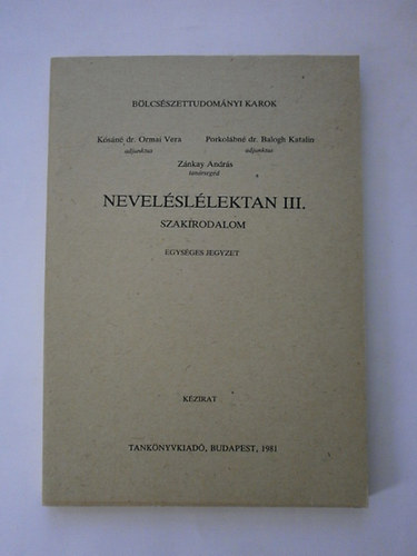 Nevelsllektan III. Szakirodalom