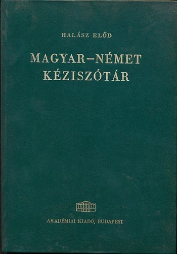 Halsz Eld - Magyar-nmet kzisztr