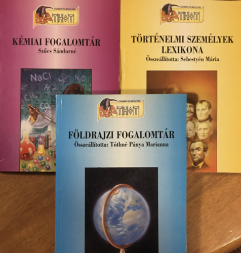 Sebestyén Mária, Tóthné Pánya Marianna Szűcs Sándorné - Kémiai fogalomtár + Földrajzi fogalomtár + Történelmi személyek lexikona
