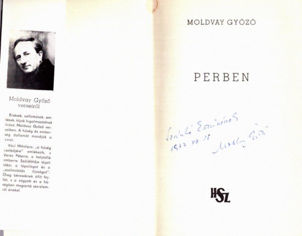 Moldvay Győző - Perben- dedikált- versek