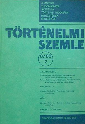 Han�k P�ter  (f�szerk) - T�rt�nelmi szemle 87-88/2.
