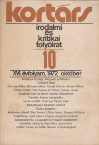 Kortrs irodalmi s kritikai folyirat 10