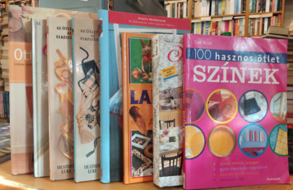 Preisich Anik, Heather Luke, Karczagi Annamria, Mary Gilliatt, Katrin Cargill, Stewart & Sally Walton Sue Rose - 8 db lakberendezs: Prnavarzs; Egyszeren nagyszert (Lakberendezs); Laksdszts (Az tlettl a megvalstsig); Fggnyk; Vdhuzatok; Otthon a laksban; 100 hasznos tlet (Sznek); Otthonunk dsztse