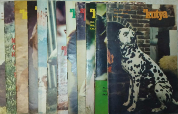 SZERKESZTŐ  Veress István - 12 db A Kutya magazin : 1978 2.szám - 1978 3. szám - 1978 4. szám - 1977 7. szám - 1977 8. szám - 1977 9. szám - 1977 3. szám - 1978 1. szám - 1977 11. szám - 1977 12. szám - 1977 5. szám - 1977 6. szám