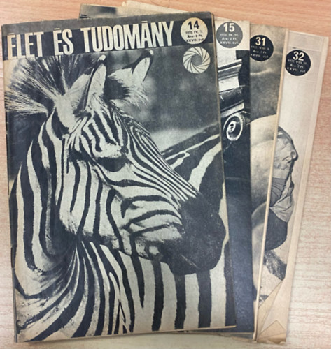 let s Tudomny XXVII. vf. 1972. 4 db szrvnyszm (14, 15, 31, 32. sz.)