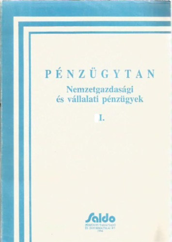 Pnzgytan I. - Nemzetgazdasgi s vllalati pnzgyek