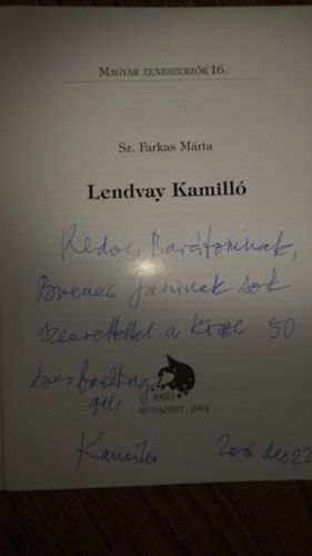 Sz. Farkas Márta - Lendvay Kamilló (Magyar zeneszerzők 16.)