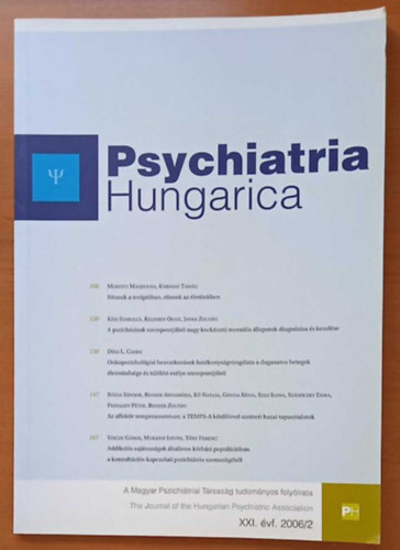 Degrell Istv�n szerk. - Psychiatria Hungarica XXI. �vf. 2006/2