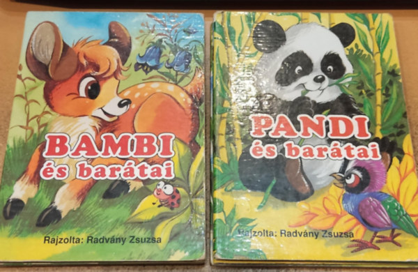 Radvnyi Zsuzsa rajzolta - 2 db Leporell: Bambi s bartai + Pandi s bartai