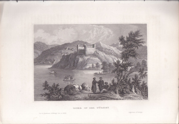 Roma in der Trkey (Rumkale vagy Urumgala vagy Rum-Kalesi a "Grg vr", Trkorszg, zsia) (16x23,5 cm mret eredeti aclmetszet, 1856-bl)