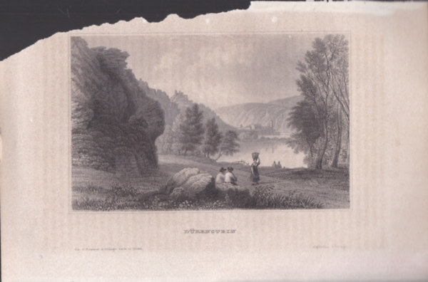 Drenstein (Drrenstein, Ausztria, Eurpa) (16x23,5 cm lapmret eredeti aclmetszet, 1856-bl)