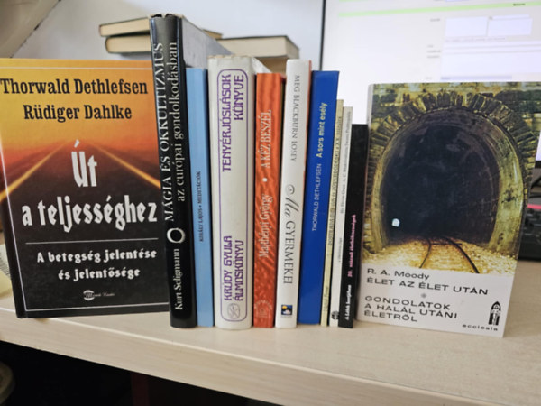 Dethlefsen, Thorwald-Dahlke, Rdiger, Kurt Seligmann, Kirly Lajos, Krdy Gyula, Majthnyi Gyrgy, Meg Blackburn Losey, Thorwald Dethlefsen, Vghidi Ferenc, A.C. Bhaktivedanta Swami Prabh, R.A. - 11db ezoterika, KNYVMENT AJNLAT: t a teljessghez+ Mgia s okkultizmus az eurpai gondolkodsban+ Meditcik+ lmosknyv+ A kz beszl+ A ma gyermekei+ A sors mint esly+ Nostradamus lete s jvendlsei+ A tkletes jg