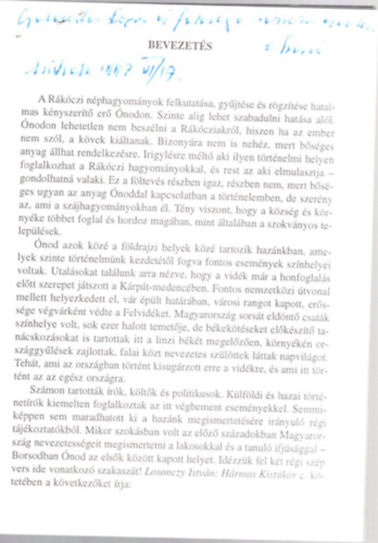 Ágoston István - Rákóczi néphagyományok Ónodon- dedikált