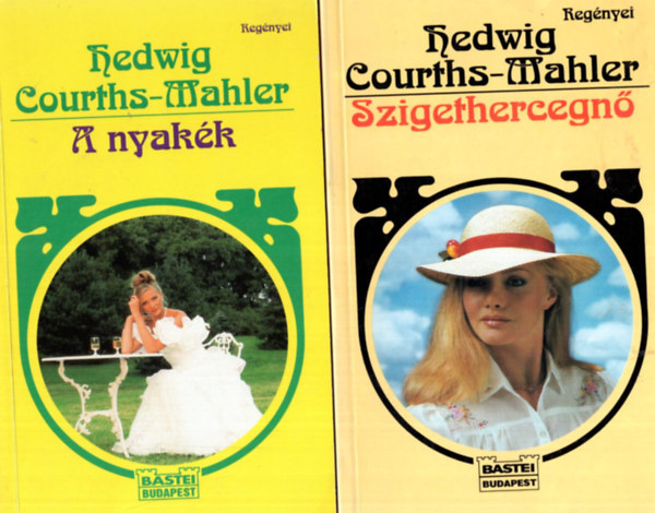Hedwig Courths-Mahler - 4  db Hedwig Courths-Mahler knyv ( egytt ) 1. A titokzatos idegen, 2. Az indiai felesg, 3. Szigethercegn, 4. A nyakk