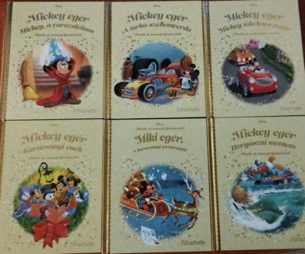 Walt Disney - 6db Mickey Egér könyv Mesék az aranygyűjteményből - Mickey tökéletes napja,A varázslóinas,A turbó szellemverda,