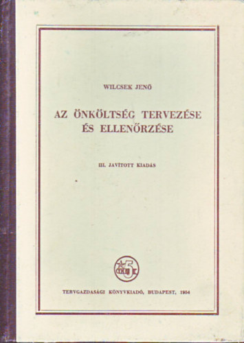 Wilcsek Jen� - Az �nk�lts�g tervez�se �s ellen�rz�se
