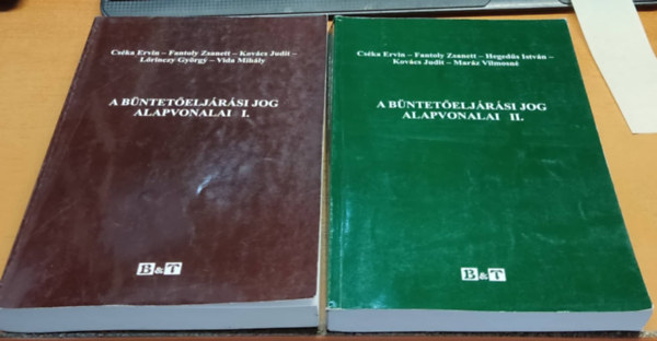 B�ba �s T�rsai Kiad� - A b�ntet�elj�r�si jog alapvonalai I-II. (2 k�tet)