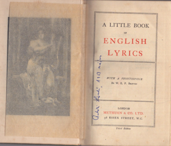 Nincs feltüntetve - A little book of English Lyrics