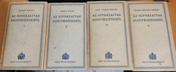 Pnzes-Holvay-Ndasy, Dr. Gerecs Szalz - 4 db Az egyhzatyk szentbeszdeibl: I., II., IV., V.