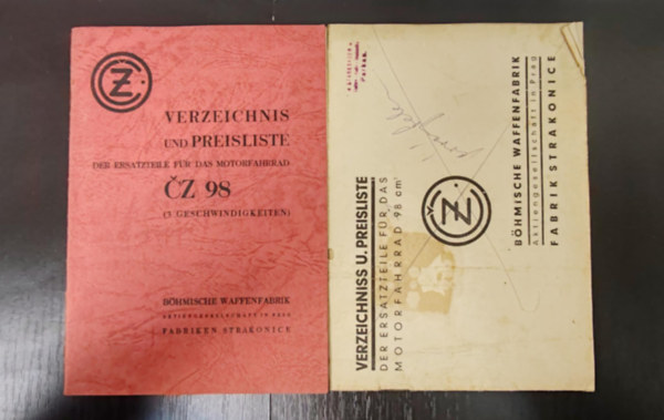 Verzeichnis und preisliste CZ 98 / katalógus és árlista
