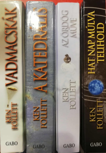 Ken Follett - 4 keménykötésű Ken Follett kötet (Vadmacskák, A Katedrális, Az ördög műve, Hat nap múlva telihold)