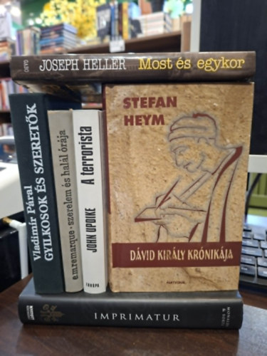 Stefan Heym, John Updike, Erich Maria Remarque, Vladimir Páral, Monaldi & Sorti Joseph Heller - 6 db-os regény KÖNYVMENTŐ AJÁNLAT: Most és egykor, Dávid király krónikája, A terrorista, Szerelem és halál órája, Gyilkosok és szeretők, Imprimatur